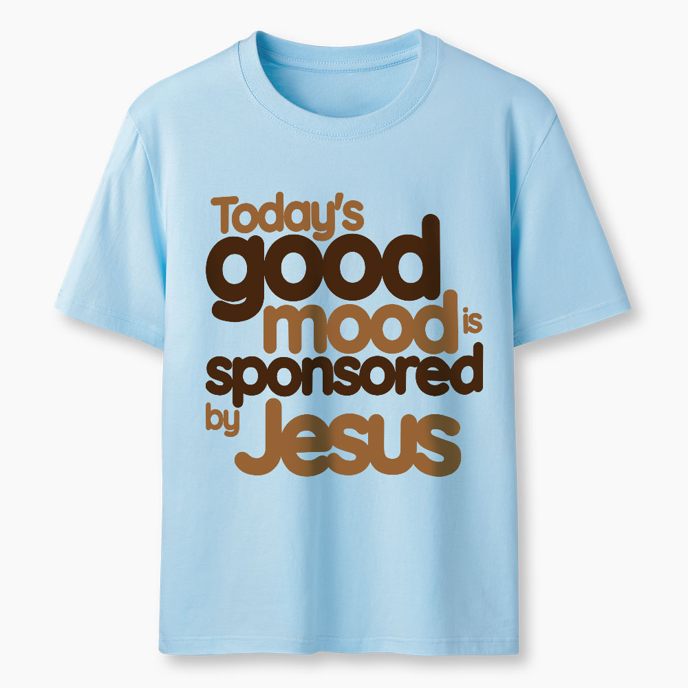 Today's Good Mood Sponsored By Jesus Christian Washed T-Shirt