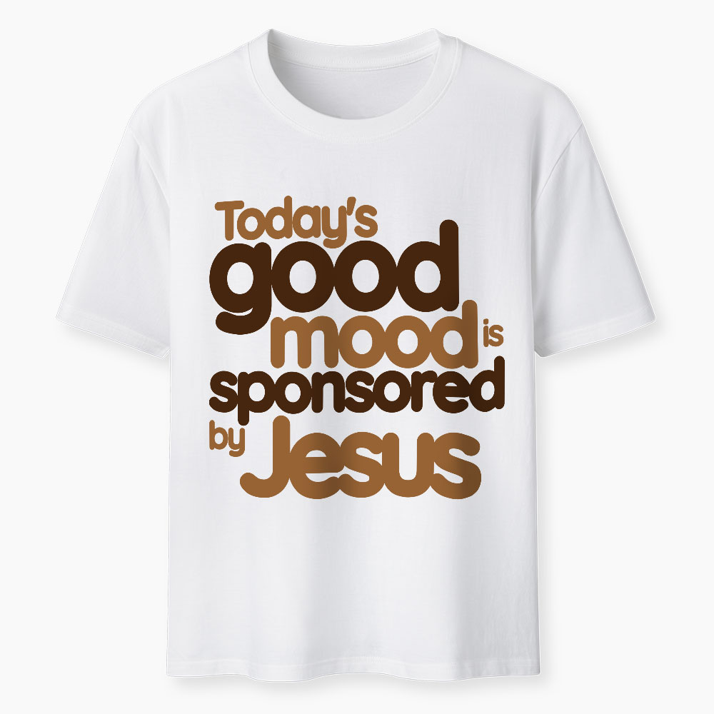 Today's Good Mood Sponsored By Jesus Christian Washed T-Shirt