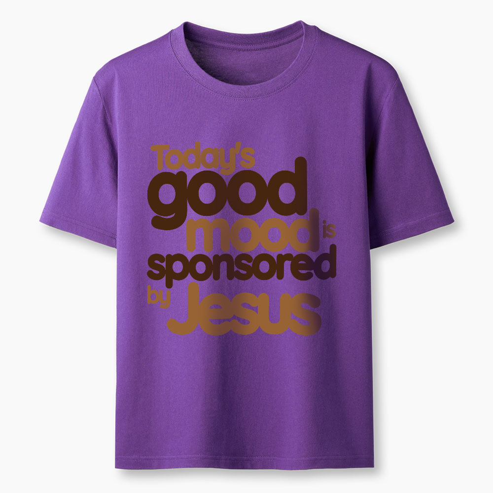 Today's Good Mood Sponsored By Jesus Christian Washed T-Shirt