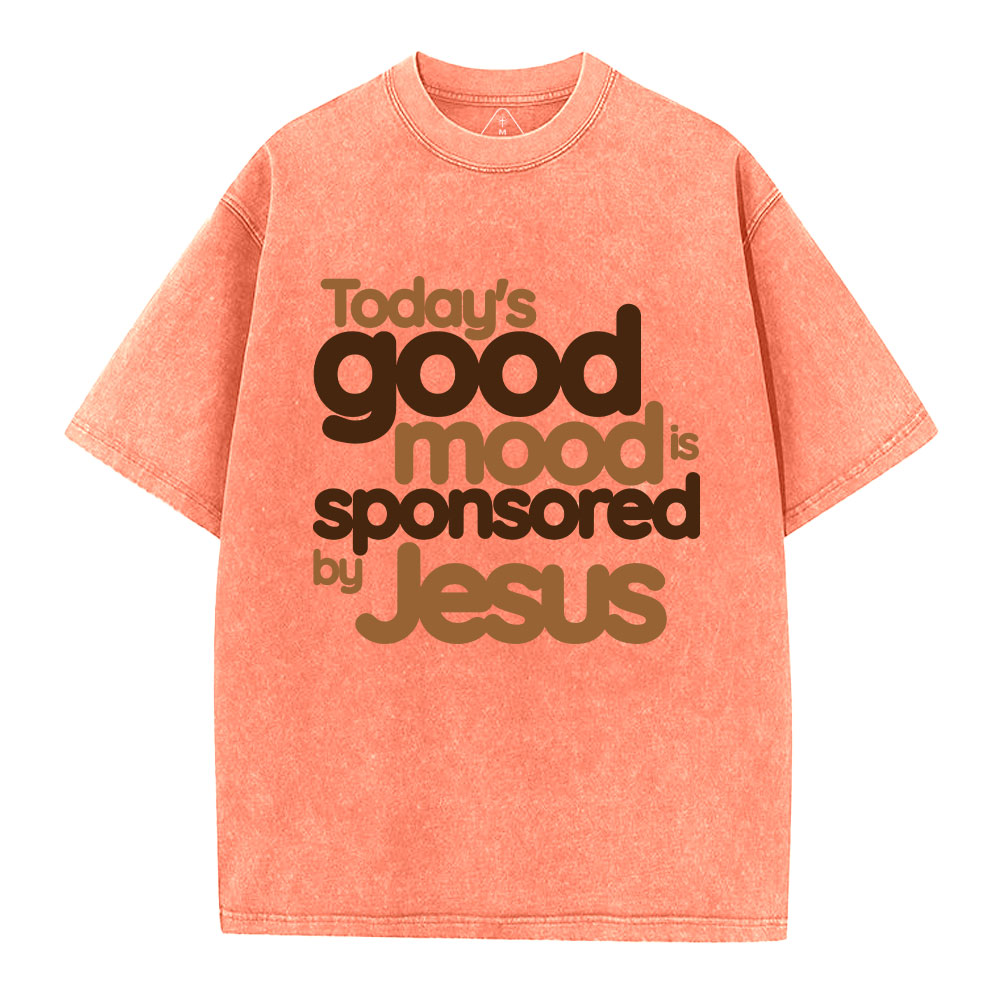Today's Good Mood's Is Sponsored By Jesus Christian Washed T-Shirt