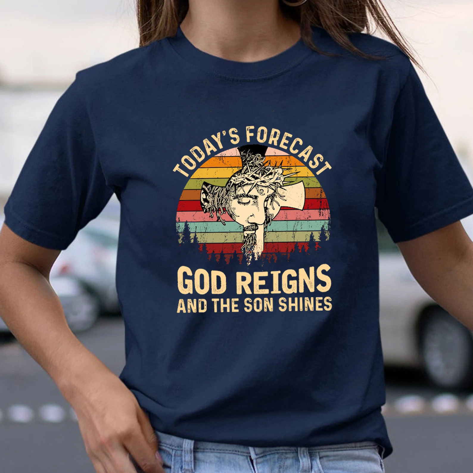 Today Forecast God Reigns And The Son Shines Christian T-Shirt