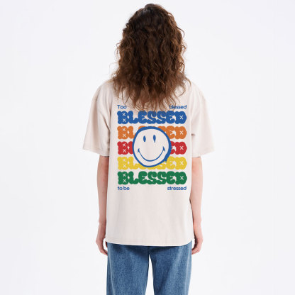 Too Blessed To Be Stressed Christian Washed T-Shirt