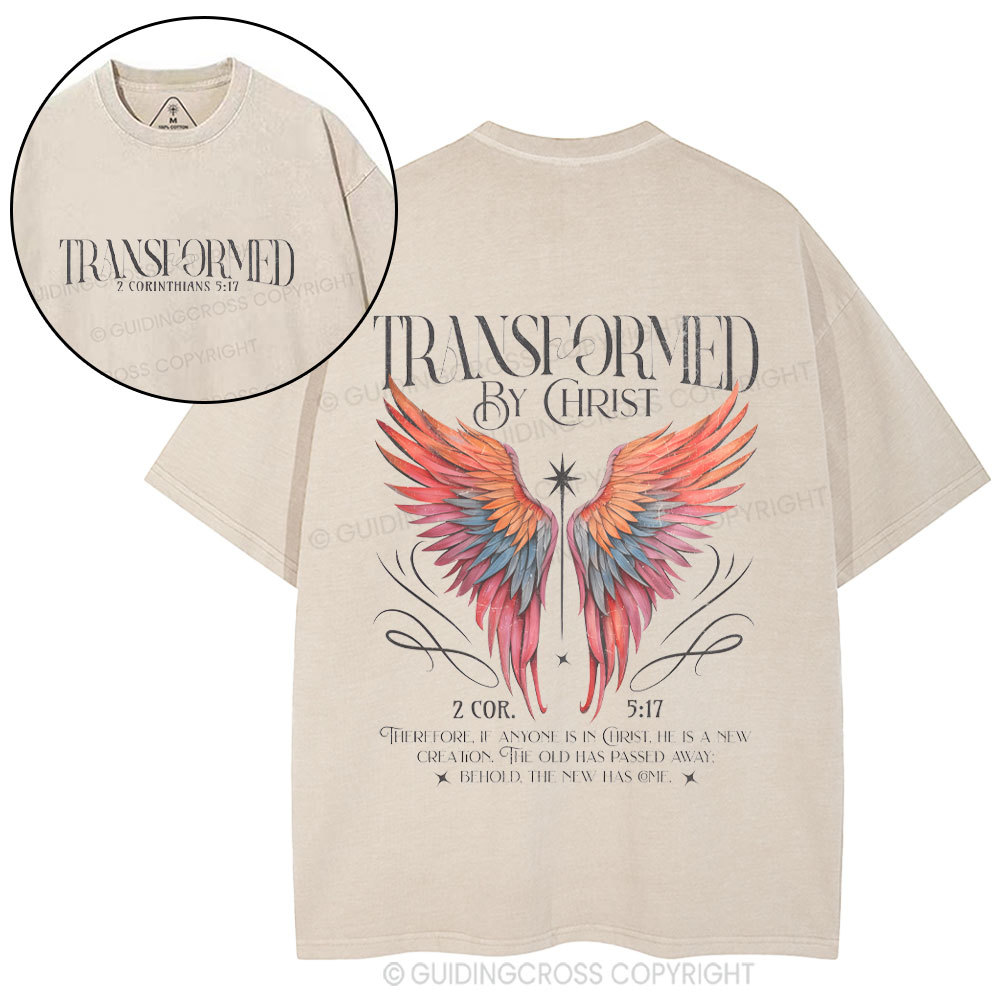 Transformed By Christ Christian Washed T-Shirt