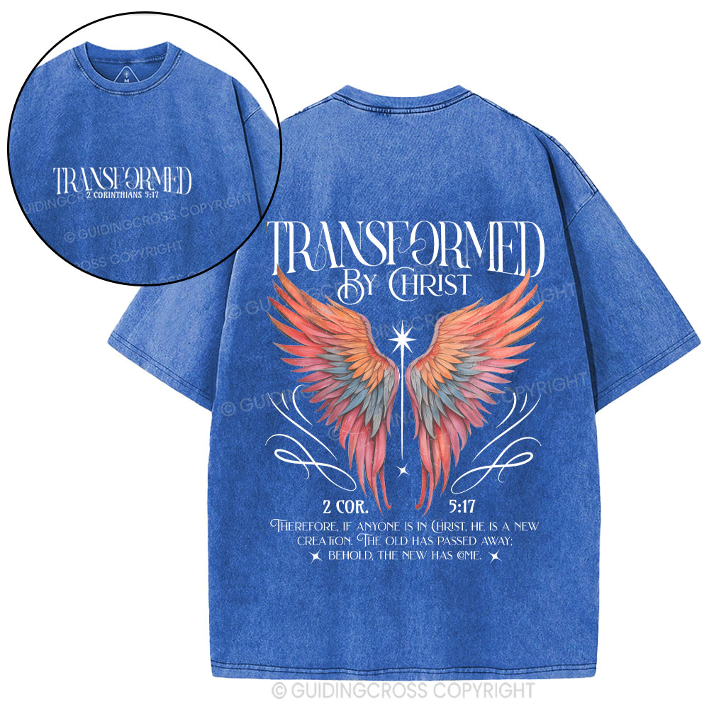 Transformed By Christ Christian Washed T-Shirt
