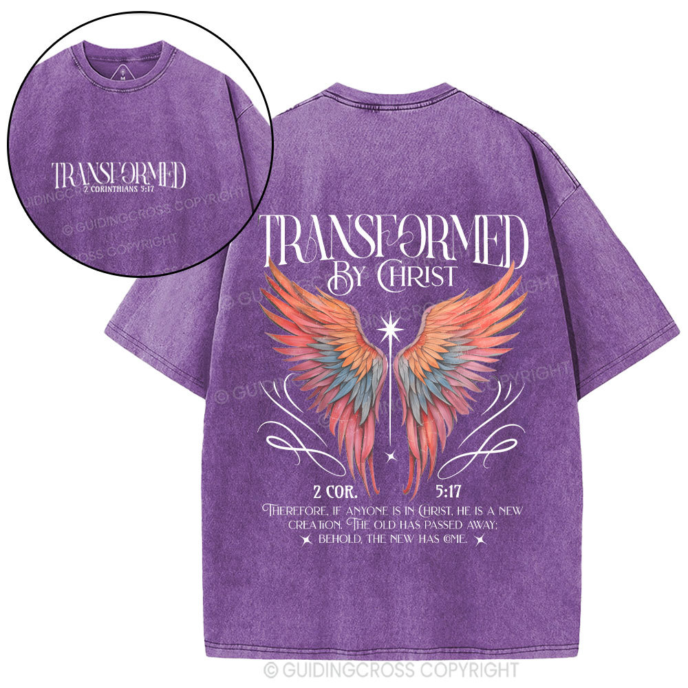 Transformed By Christ Christian Washed T-Shirt
