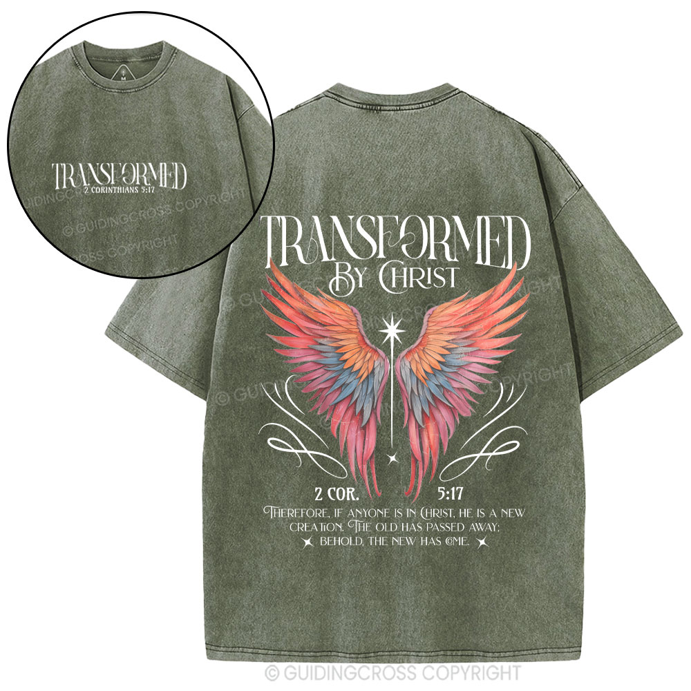 Transformed By Christ Christian Washed T-Shirt