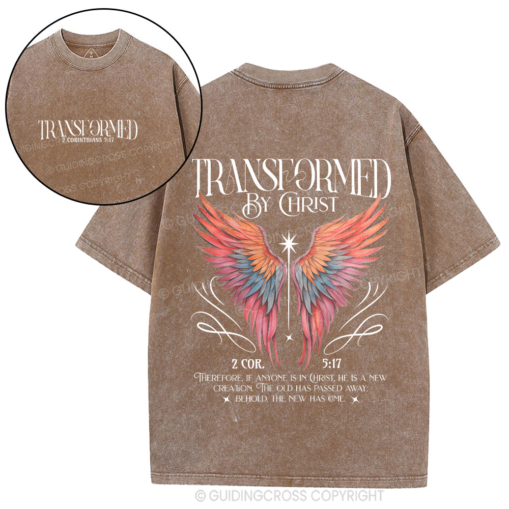 Transformed By Christ Christian Washed T-Shirt