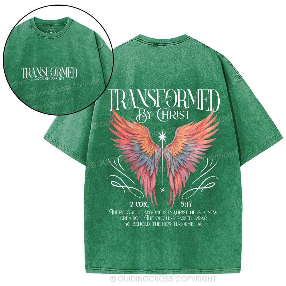 Transformed By Christ Christian Washed T-Shirt