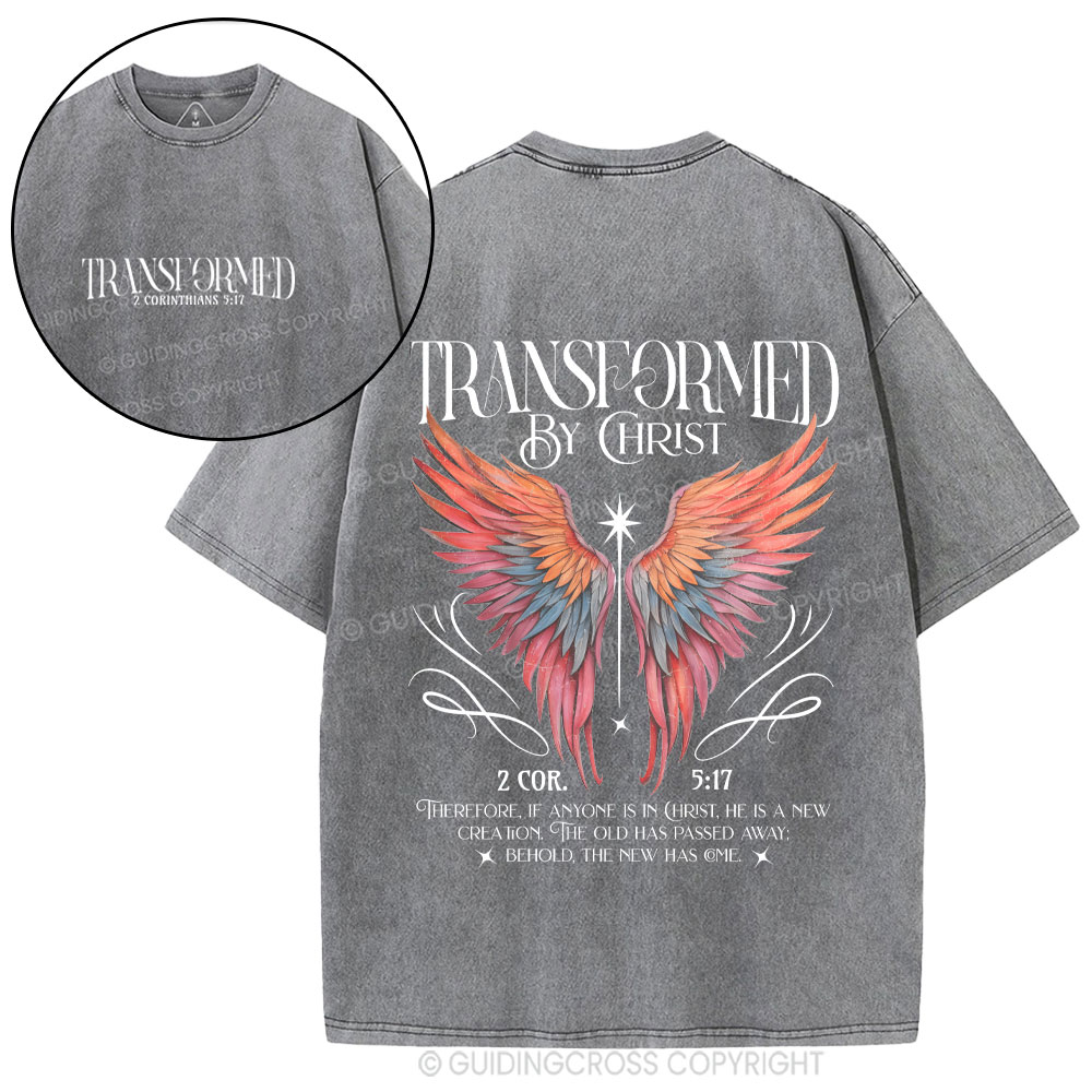 Transformed By Christ Christian Washed T-Shirt