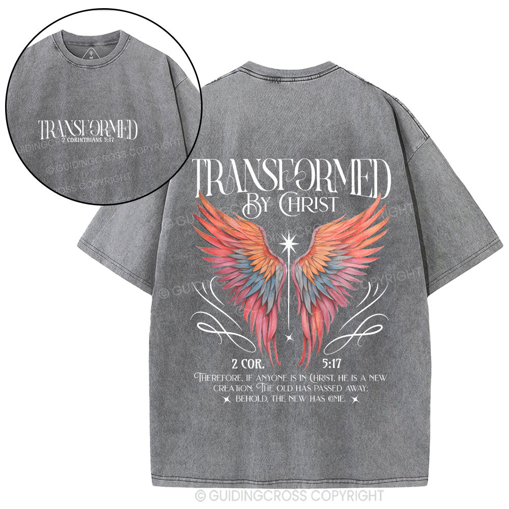 Transformed By Christ Christian Washed T-Shirt