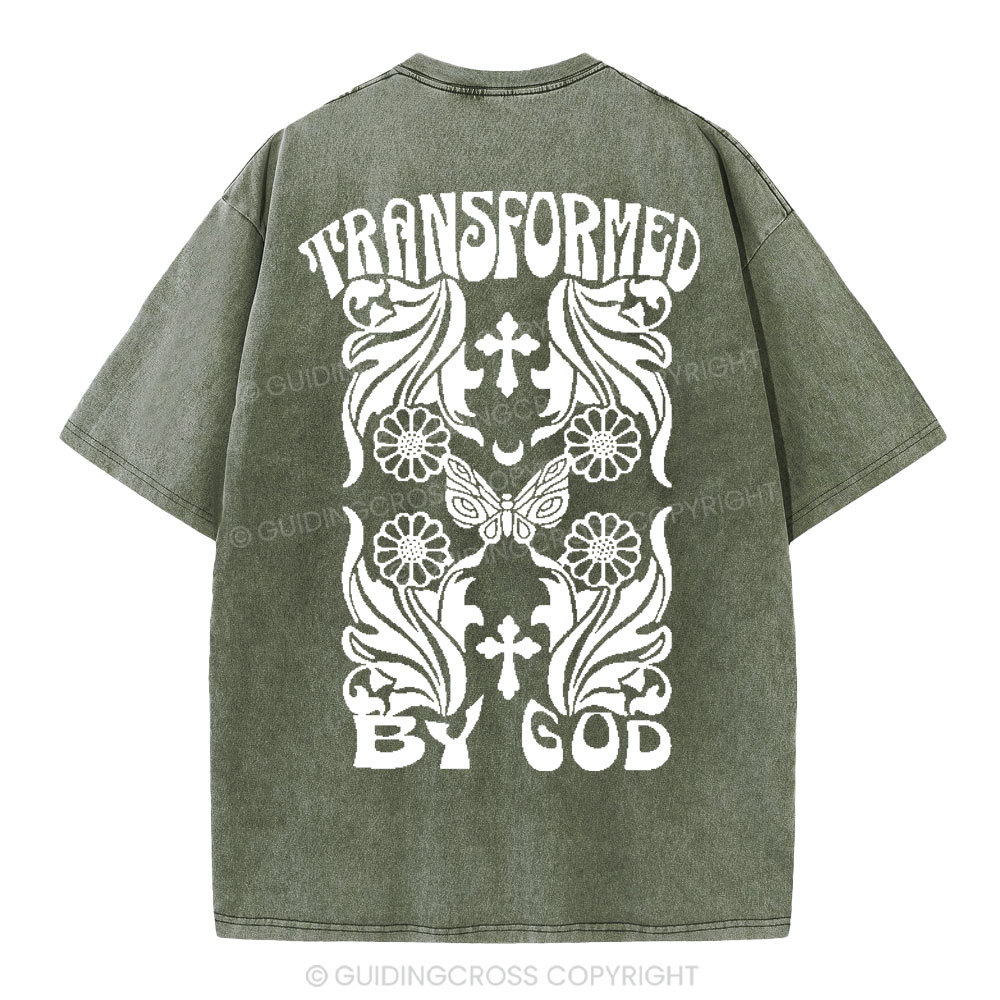 Transformed By God Chrsitian Washed T-Shirt