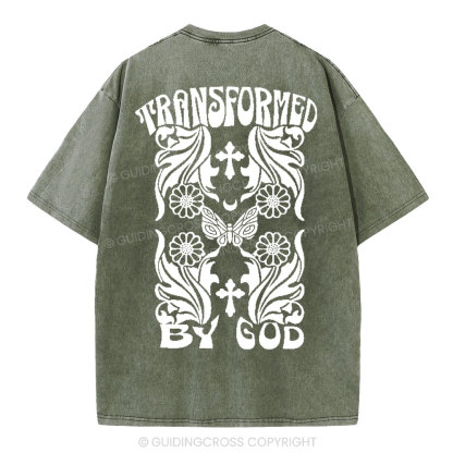 Transformed By God Chrsitian Washed T-Shirt