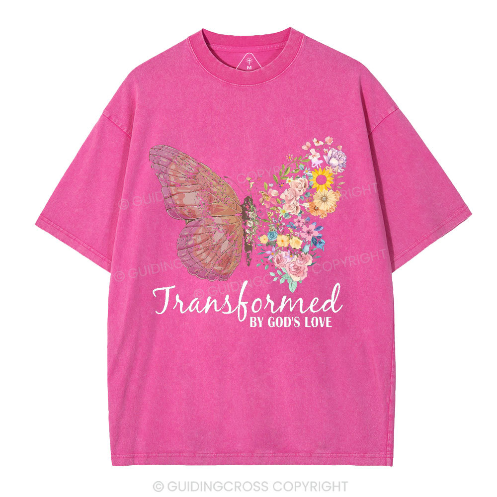 Transformed By God's Love Christian Washed T-Shirt