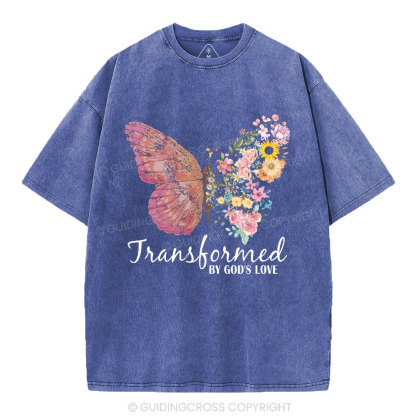 Transformed By God's Love Christian Washed T-Shirt