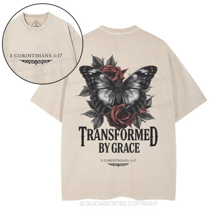 Transformed By Grace Christian Washed T-Shirt