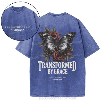 Transformed By Grace Christian Washed T-Shirt
