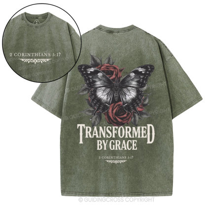 Transformed By Grace Christian Washed T-Shirt