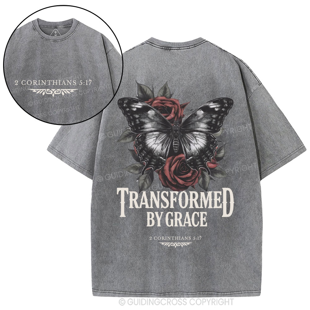 Transformed By Grace Christian Washed T-Shirt