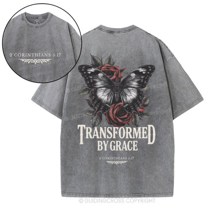 Transformed By Grace Christian Washed T-Shirt