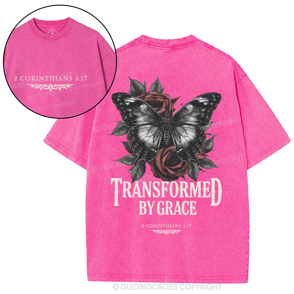 Transformed By Grace Christian Washed T-Shirt