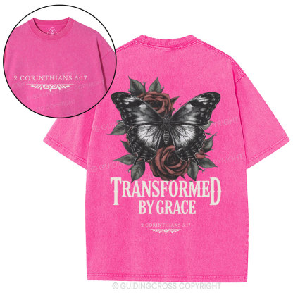 Transformed By Grace Christian Washed T-Shirt