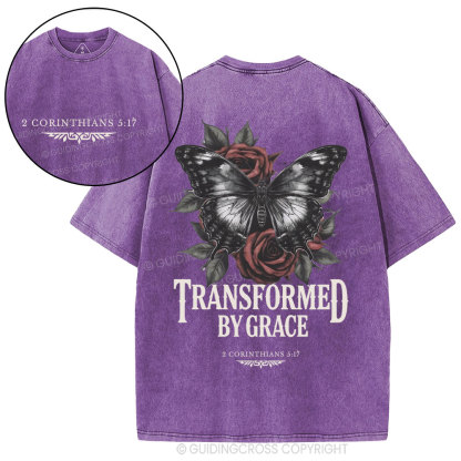 Transformed By Grace Christian Washed T-Shirt
