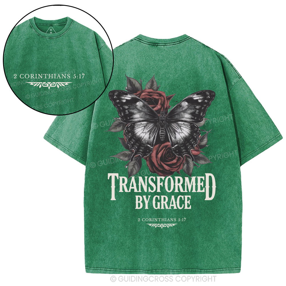 Transformed By Grace Christian Washed T-Shirt