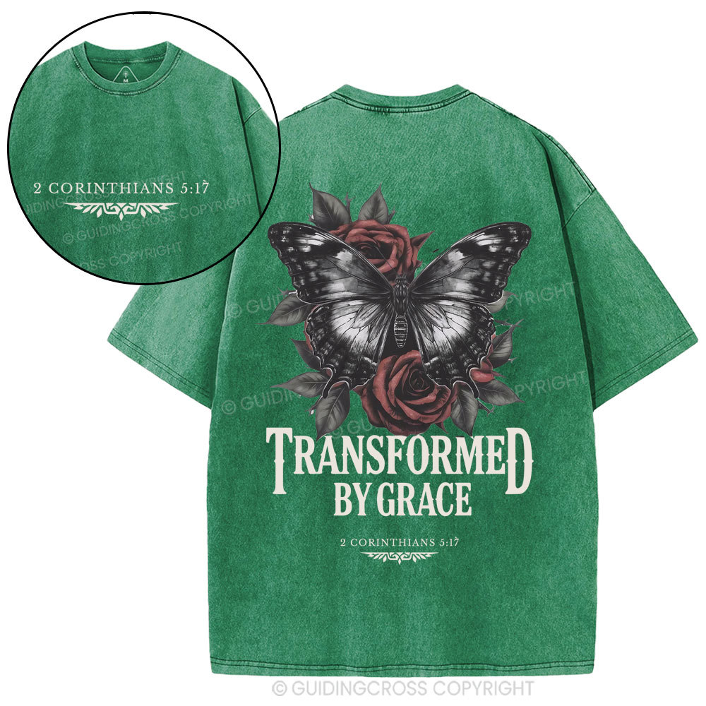 Transformed By Grace Christian Washed T-Shirt