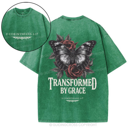 Transformed By Grace Christian Washed T-Shirt
