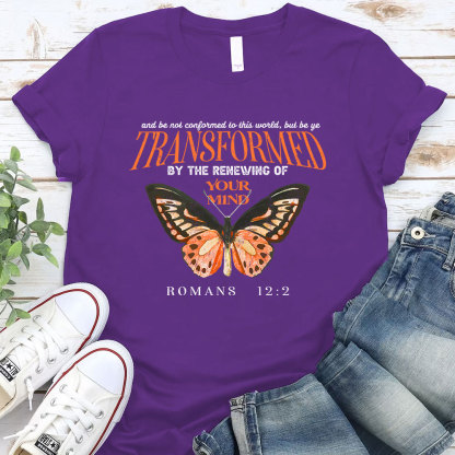 Transformed By The Renewing Of Your Mind Christian T-Shirt