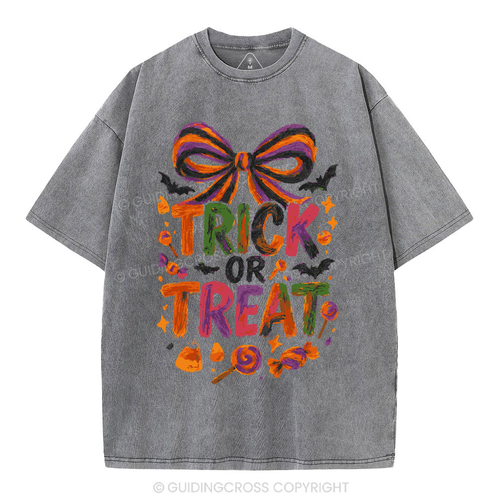 Trick Or Treat Christian Washed T-Shirt
