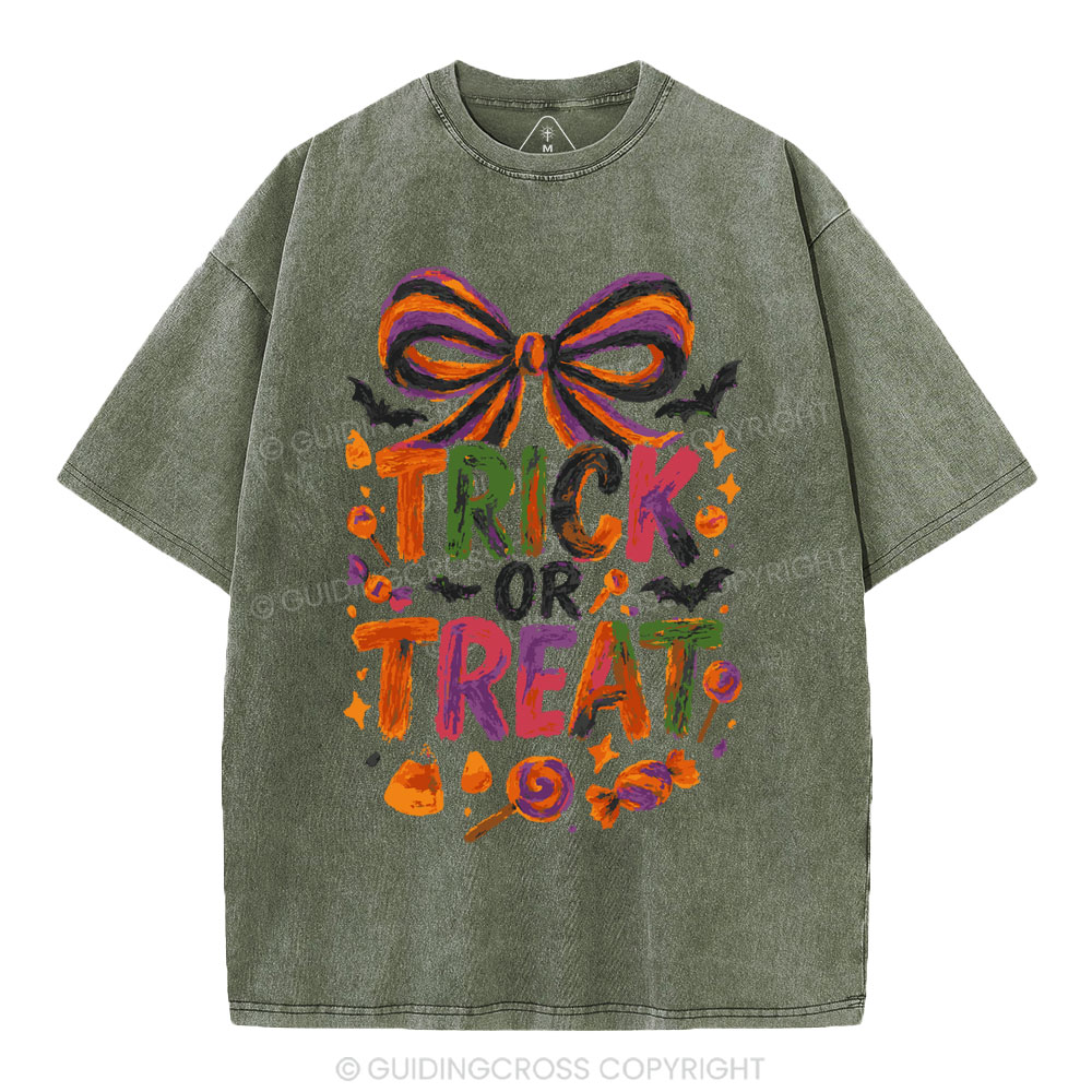 Trick Or Treat Christian Washed T-Shirt