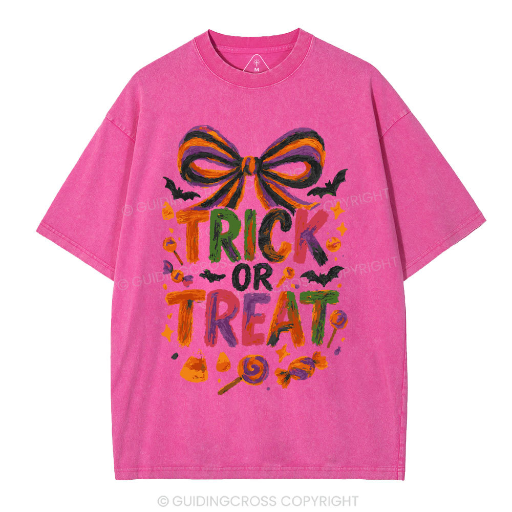 Trick Or Treat Christian Washed T-Shirt