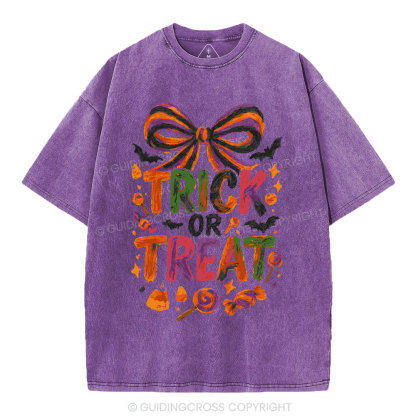 Trick Or Treat Christian Washed T-Shirt