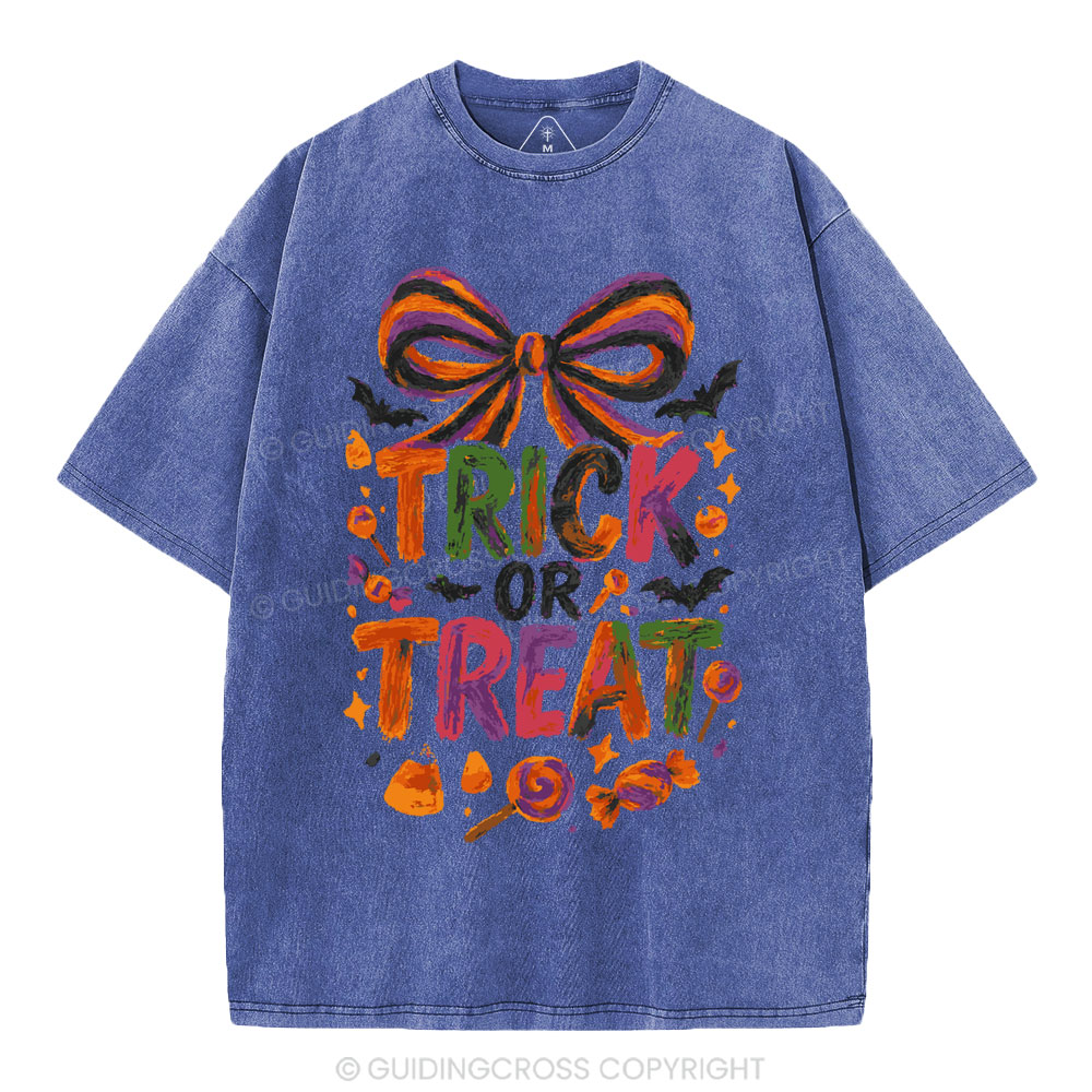 Trick Or Treat Christian Washed T-Shirt