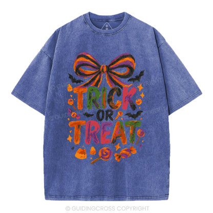 Trick Or Treat Christian Washed T-Shirt