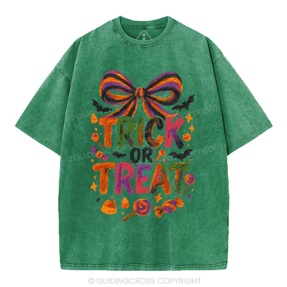 Trick Or Treat Christian Washed T-Shirt