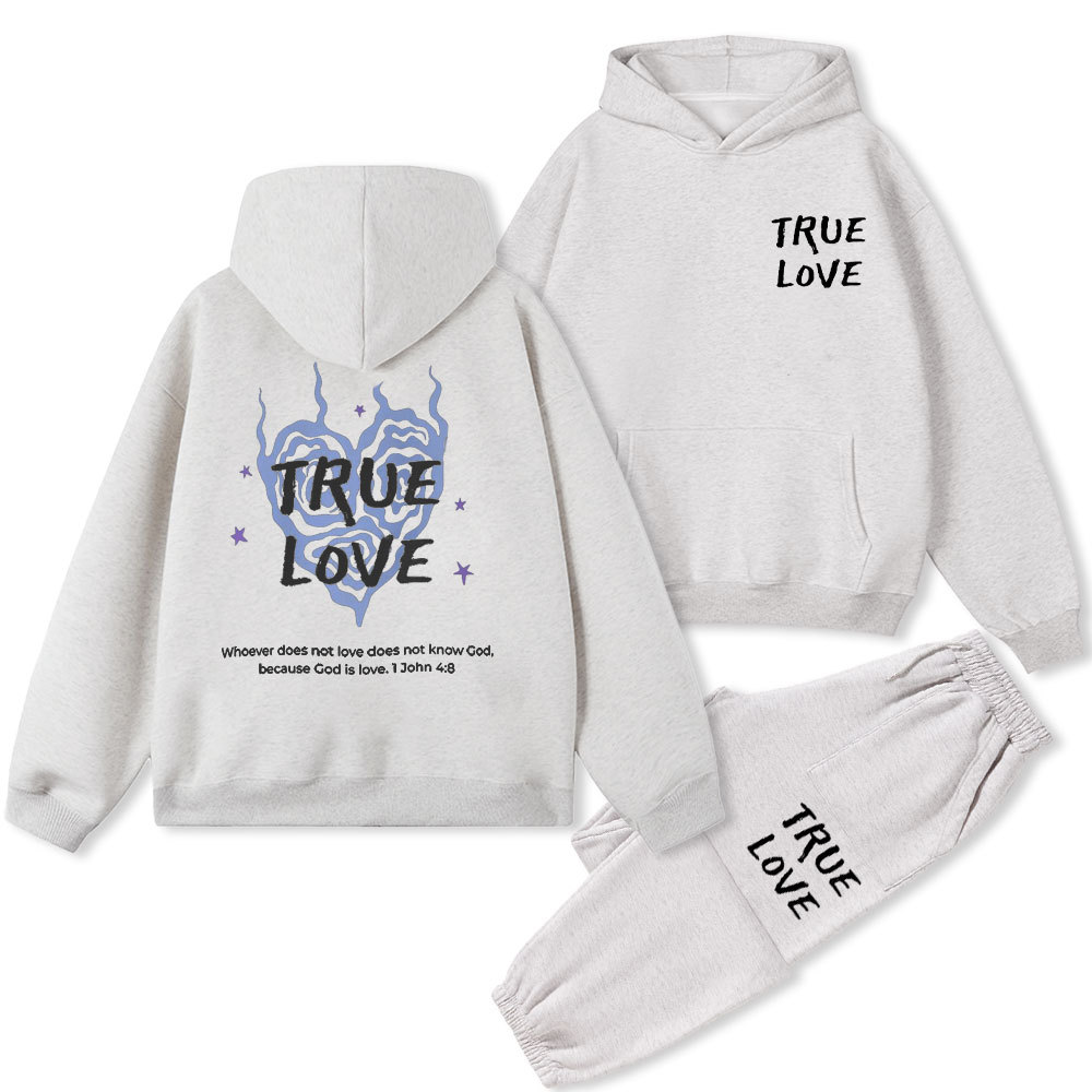 True Love For Jesus Christian Fleece Hoodie Set