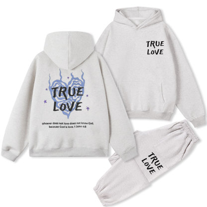 True Love For Jesus Christian Fleece Hoodie Set