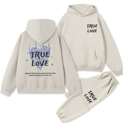 True Love For Jesus Christian Fleece Hoodie Set