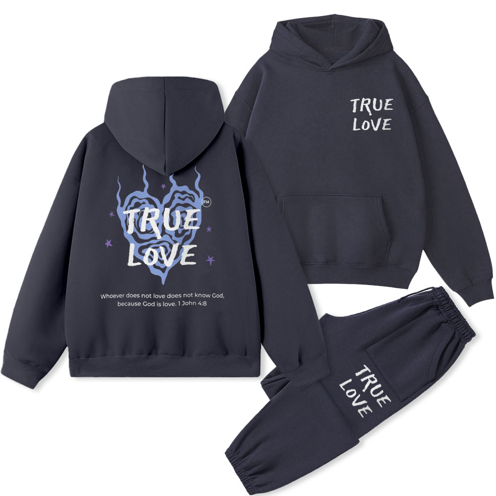 True Love For Jesus Christian Fleece Hoodie Set