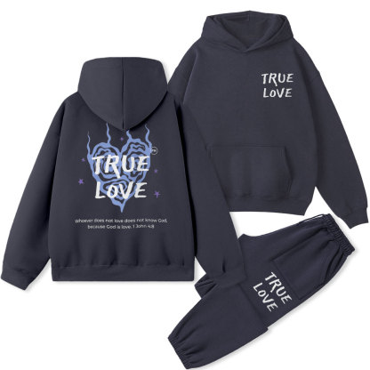 True Love For Jesus Christian Fleece Hoodie Set