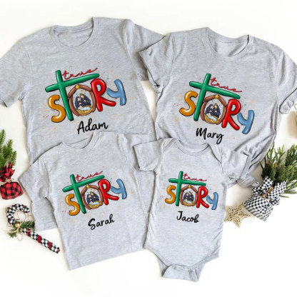 True Story  Christian Christmas Family Matching Shirts