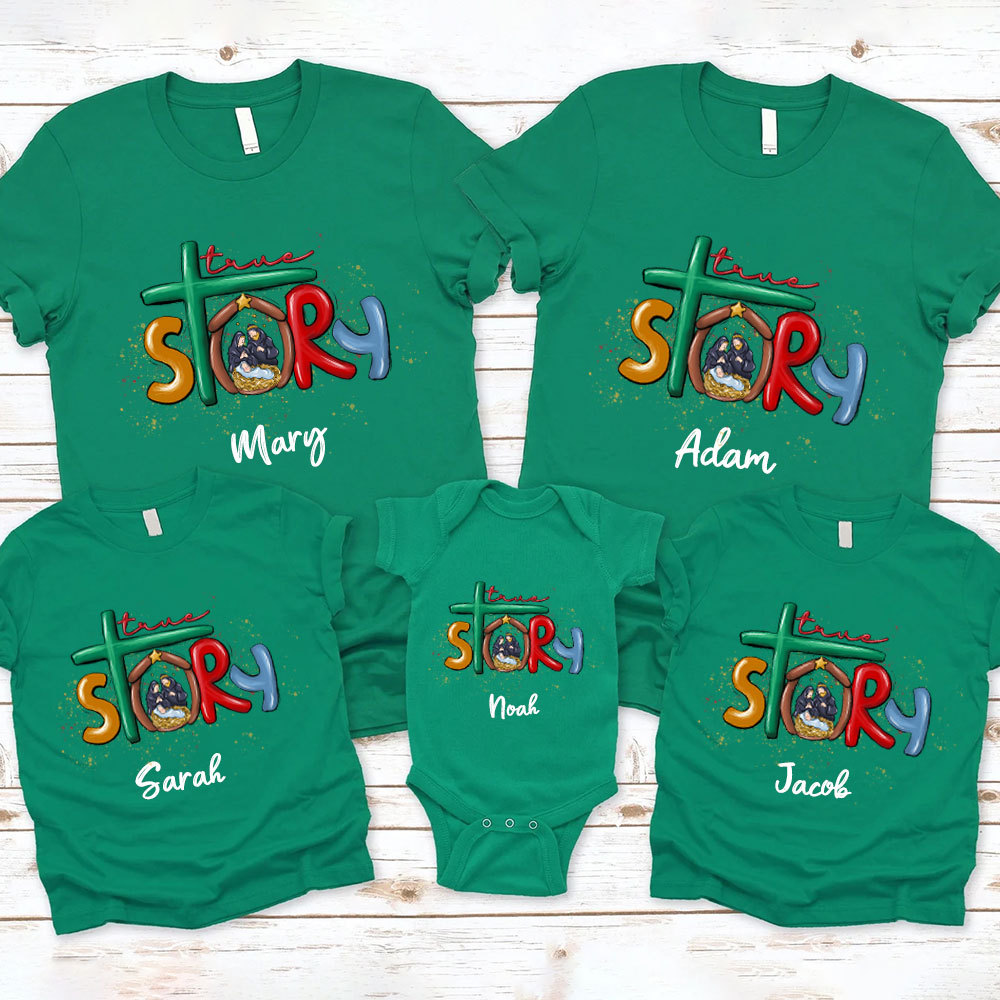 True Story  Christian Christmas Family Matching Shirts