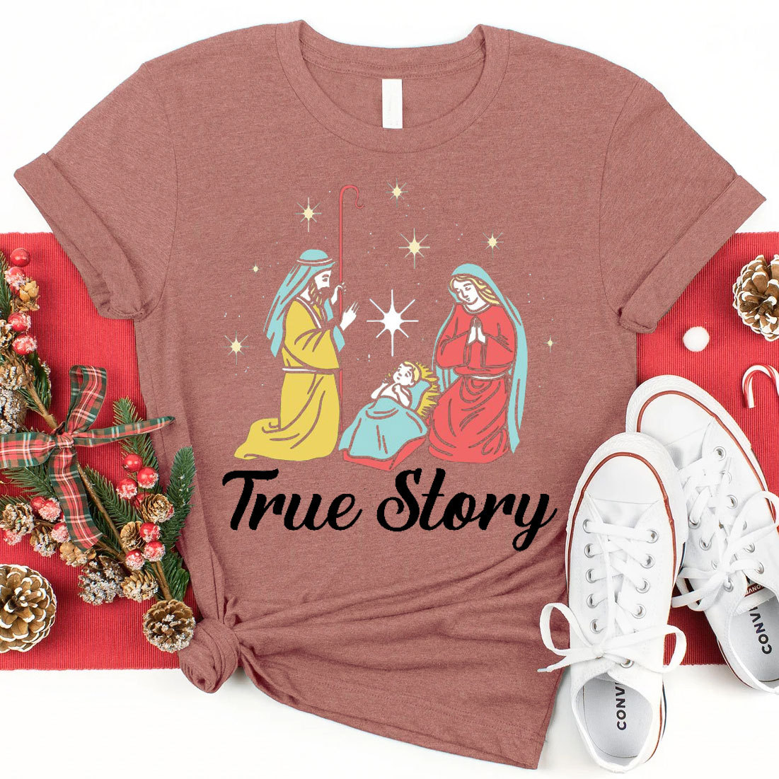 True Story Christian Christmas T-Shirt 