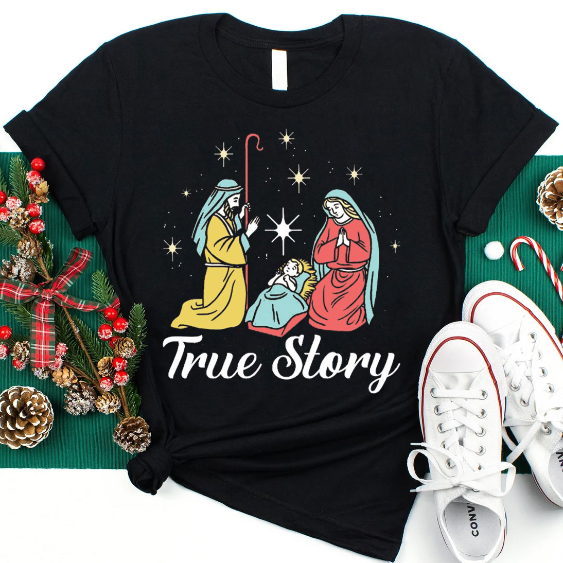 True Story Christian Christmas T-Shirt 