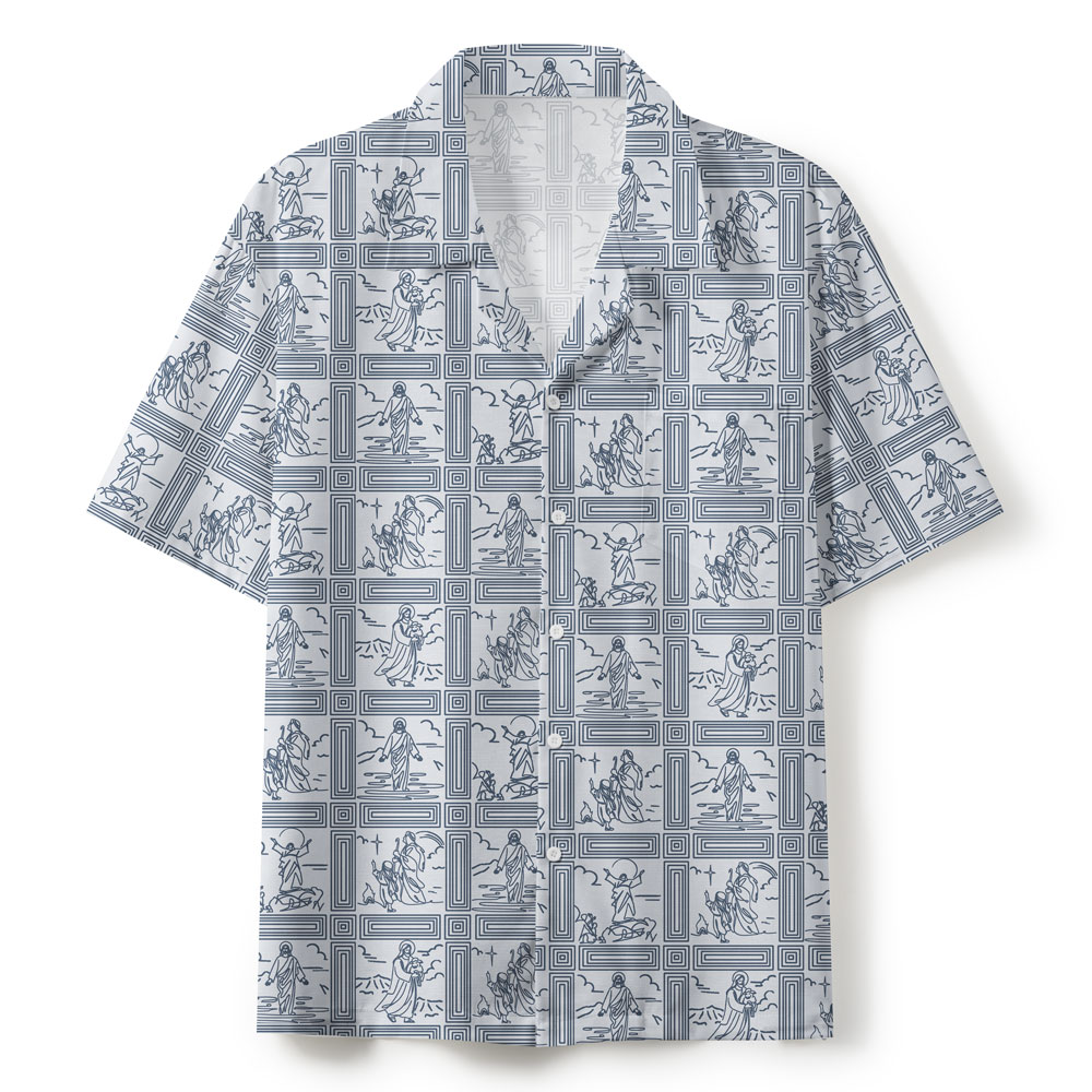 Frist Of All I'm God Pieces Christian Hawaiian Shirt Sale - GuidingCross