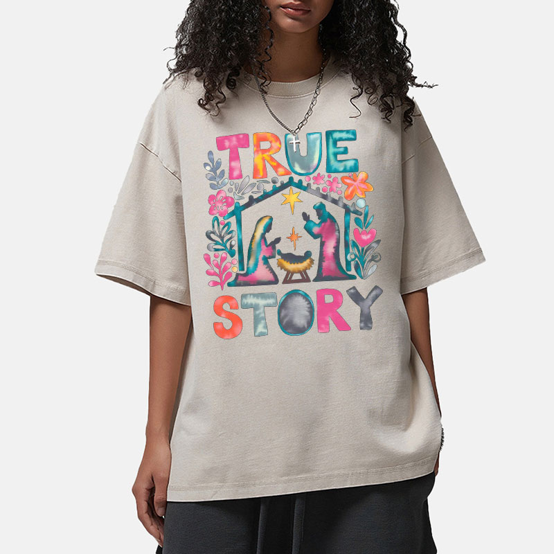 True Story Christian Washed T-shirt