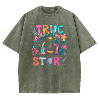 True Story Christian Washed T-shirt