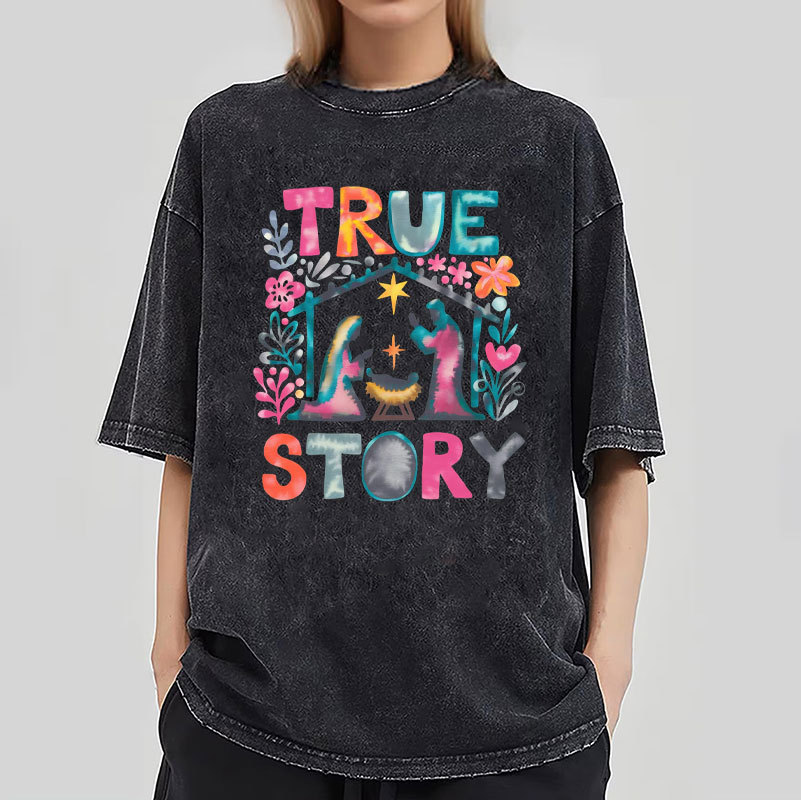 True Story Christian Washed T-shirt